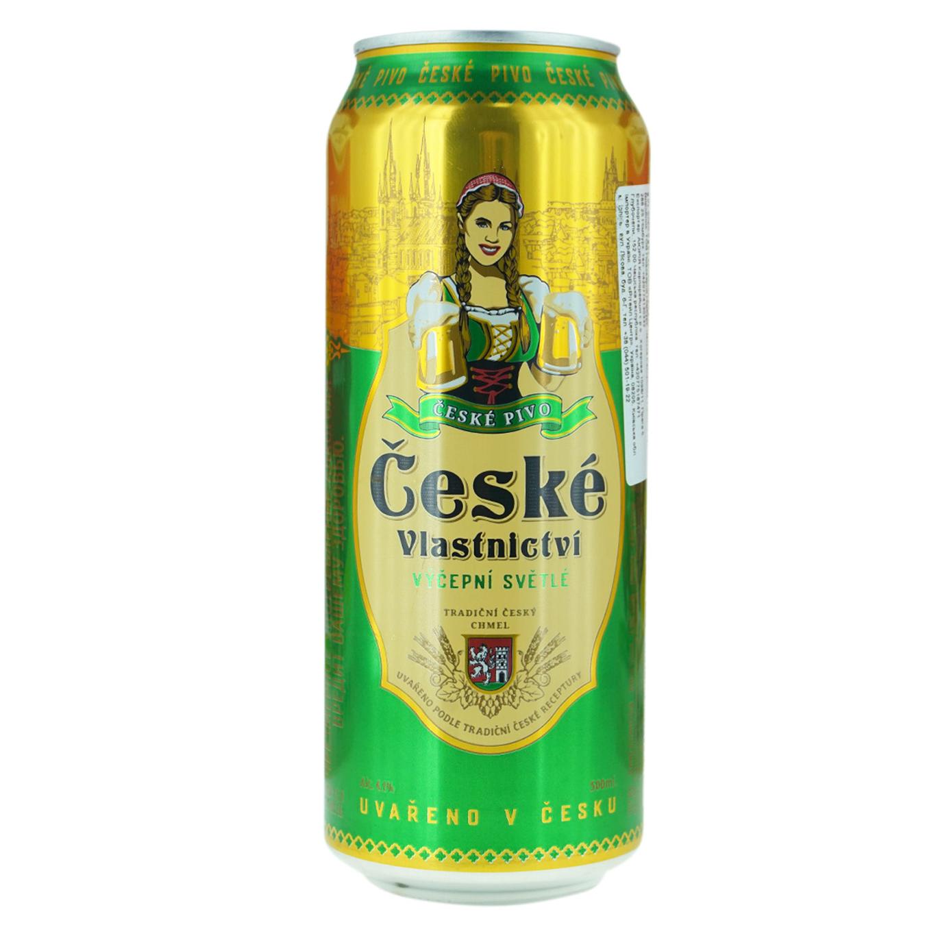 

Пиво Ceske Vlast разливное светлое 4.1% 0.5л
