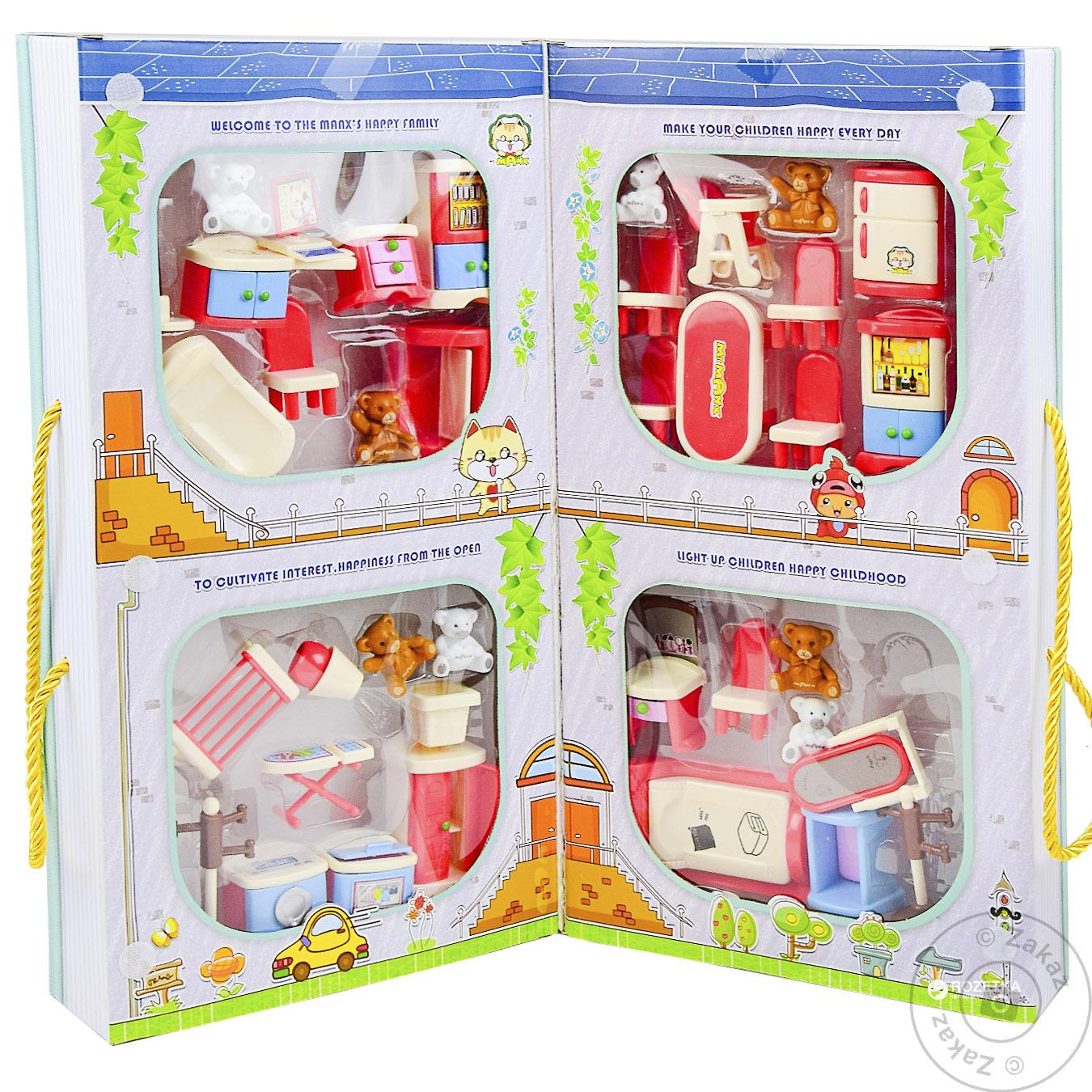 

Игрушечный набор Happy Family мебель в книге
