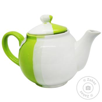 Teapot Light Green-White 0.6l - buy, prices for MegaMarket - photo 1