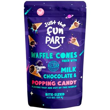 Рожки Just The Fun Part вафельные мини с молочным шоколадом и конфетами 120г - купить, цены на WINETIME - фото 1