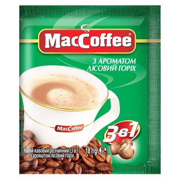 Напиток кофейный MacCoffee Лесной орех 3в1 18г - купить, цены на MasterZoo - фото 1