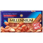 Шоколад Millennium Golden Nut молочний з цільним мигдалем 90г