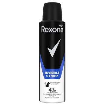 Антиперспірант аерозольний Rexona Men Invisible Ice Fresh 150мл