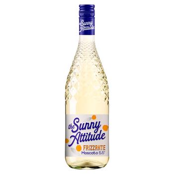Напій винний газований Sunny Attitude Frizzante Blanco Moscato напівсухий 5,5% 0,75л