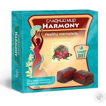 Sladkiy mir Harmony chia seeds-cranberry fruit jellies 192g - buy, prices for MegaMarket - photo 2