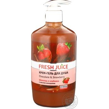 Gel Fresh juice strawberries with cream for shower 750ml - buy, prices for MegaMarket - photo 1