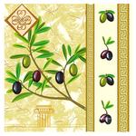 Luxy Greek Olive 3-ply Napkins 33x33cm 18pcs