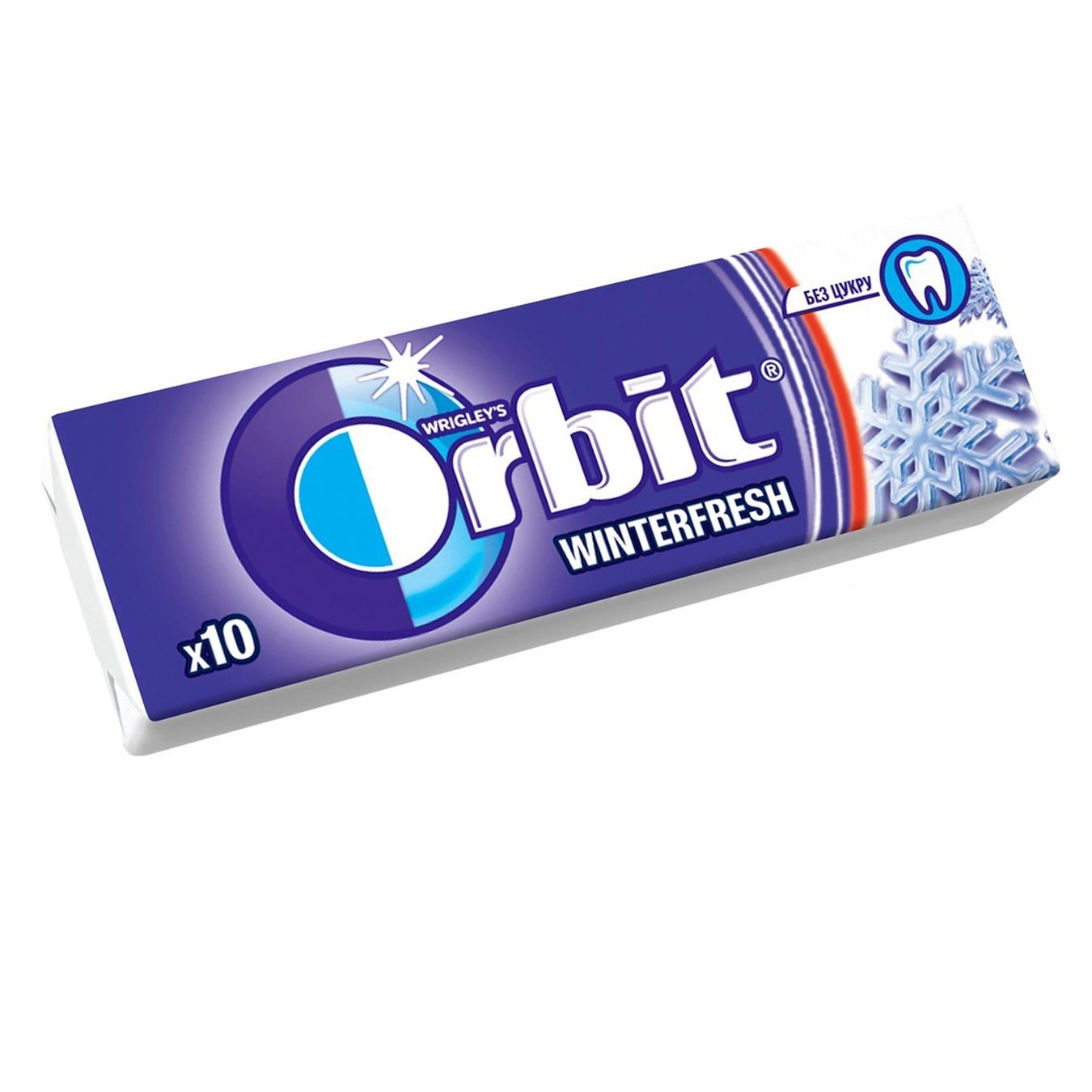 

Жевательная резинка Wrigley's Orbit Winterfresh без сахара со вкусом ментола 13.6г