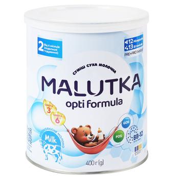 Смесь молочная сухая Malutka Opti Formula 2 от 6 месяцев 400г