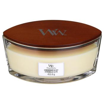 Аромасвічка Woodwick Lemongrass and Lily Ellipse 453г - купити, ціни на - фото 3