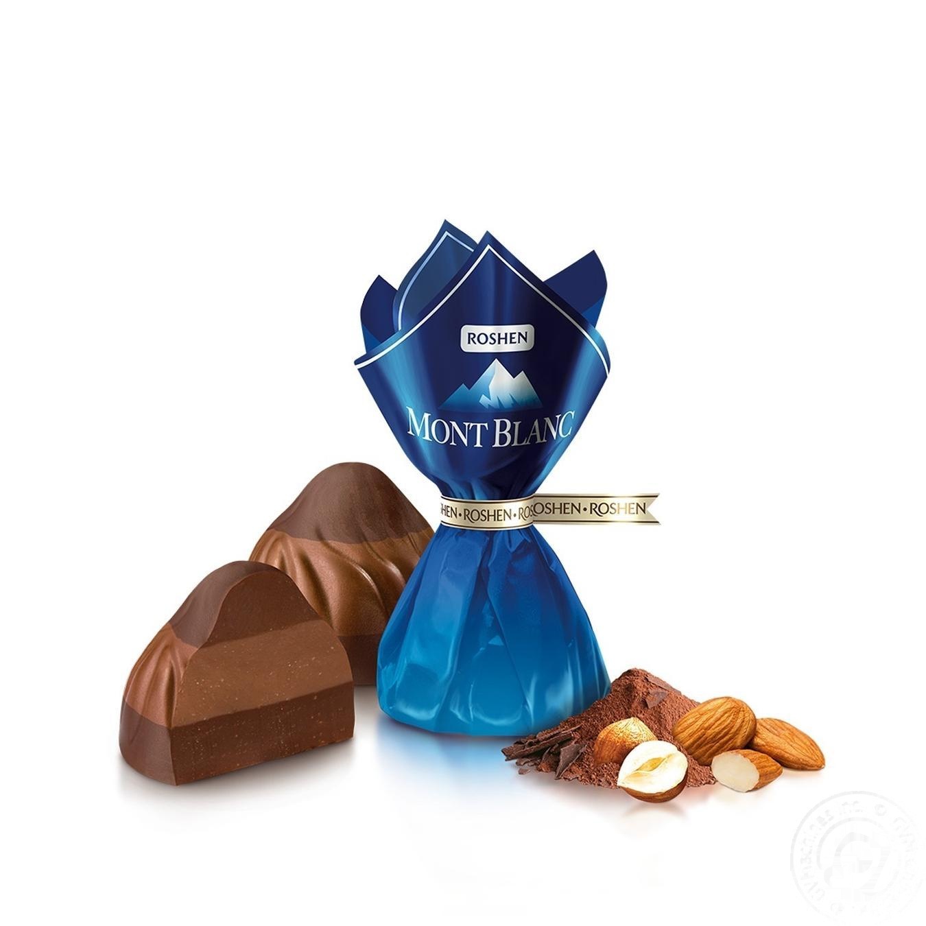 

Конфеты Roshen Mont Blanc с ореховым пралине
