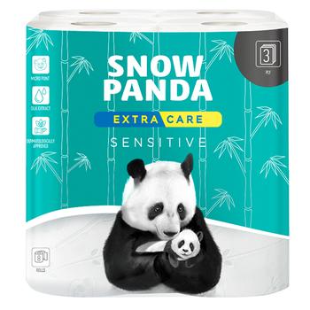 Snow Panda Sensitive 3-ply Toilet Paper 8pcs - buy, prices for Tavria V - photo 1