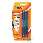 Ручка ВІС Soft Feal Click Grip тонка лінія 3шт
