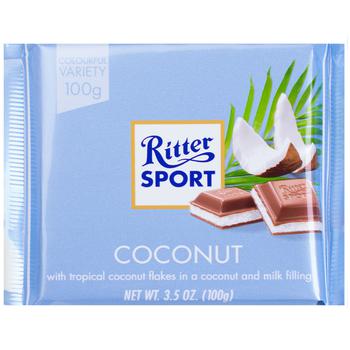 Шоколад молочный Ritter Sport c кокосово-молочным кремом 100г - купить, цены на METRO - фото 1