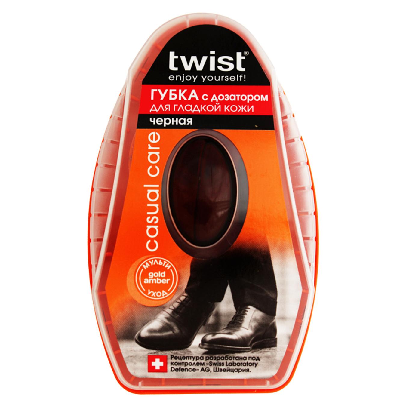 

Губка Twist черная с дозатором для кожи