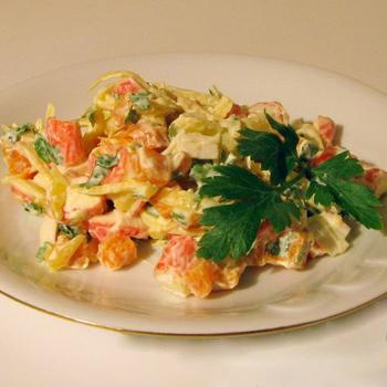 Морковный салат с крабовыми палочками - Image