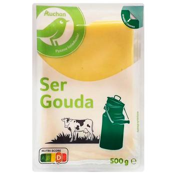Auchan Gouda Cheese 45% 500g - buy, prices for - photo 1