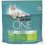 Корм сухой Purina One Indoor Formula с индейкой и цельными злаками для взрослых котов 1,5кг