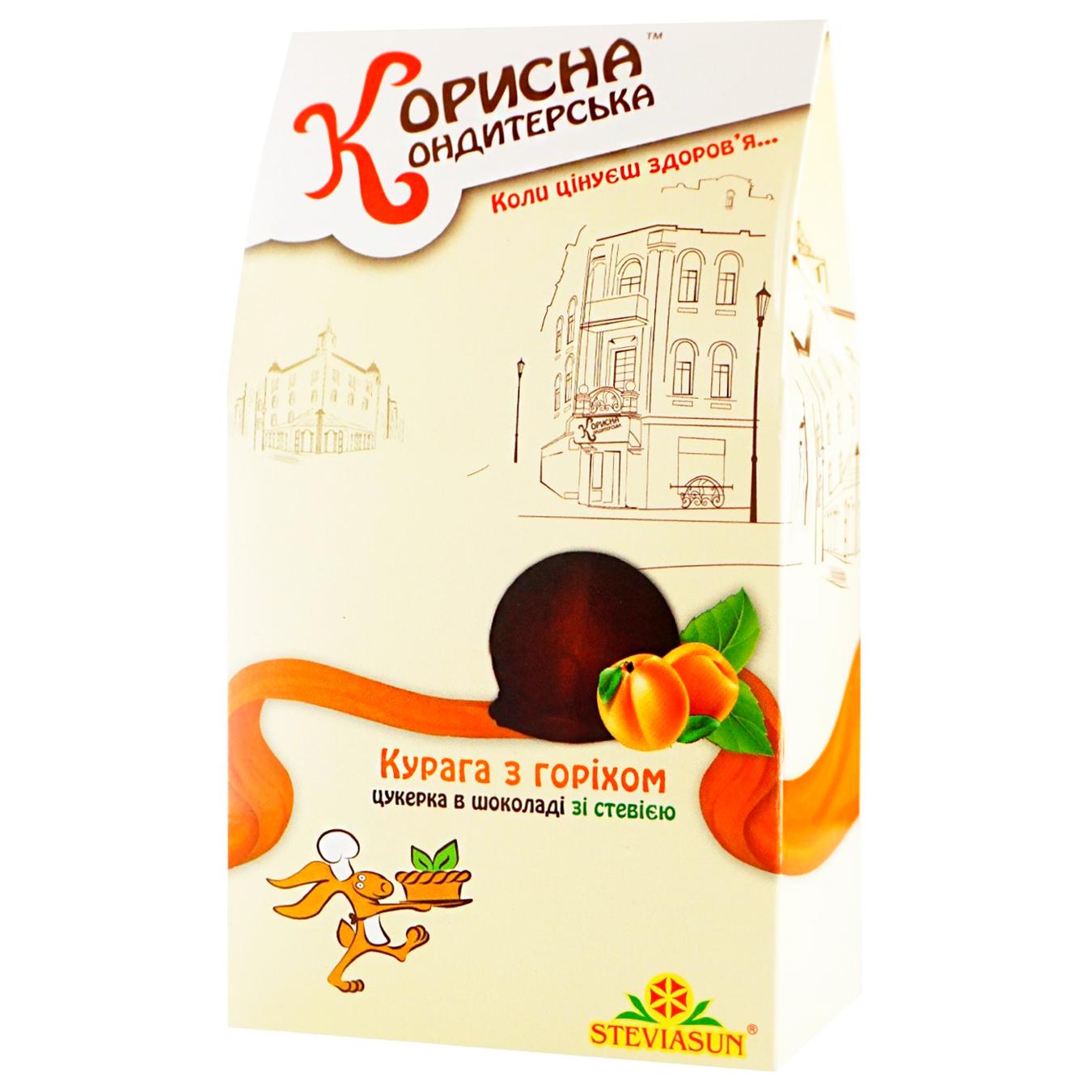 

Конфеты Полезная Кондитерская Курага с орехом со стевией 150г