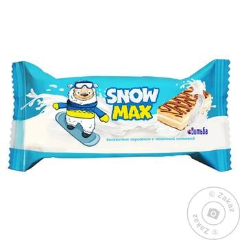 Vitba Snow Max Biscuit Cake with Milk Filling in Glaze 40g - buy, prices for Tavria V - photo 1