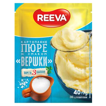 Пюре картофельное Reeva со вкусом сливок 40г - купить, цены на МегаМаркет - фото 1