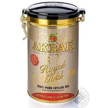 Черный чай Акбар Роял Голд крупнолистовой 150г купить, цены на МегаМаркет - фото 1