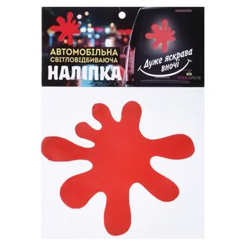 Наліпка TerraPlus Клякса світловідбиваюча червона - купити, ціни на Таврія В - фото 1