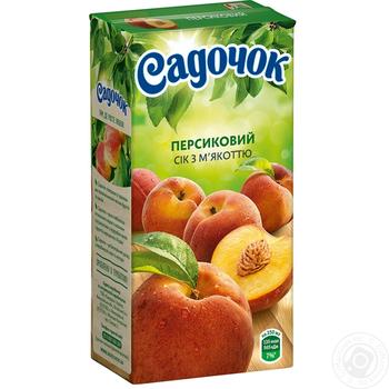 Сок Садочок персиковый 0,5л купить, цены на МегаМаркет - фото 1