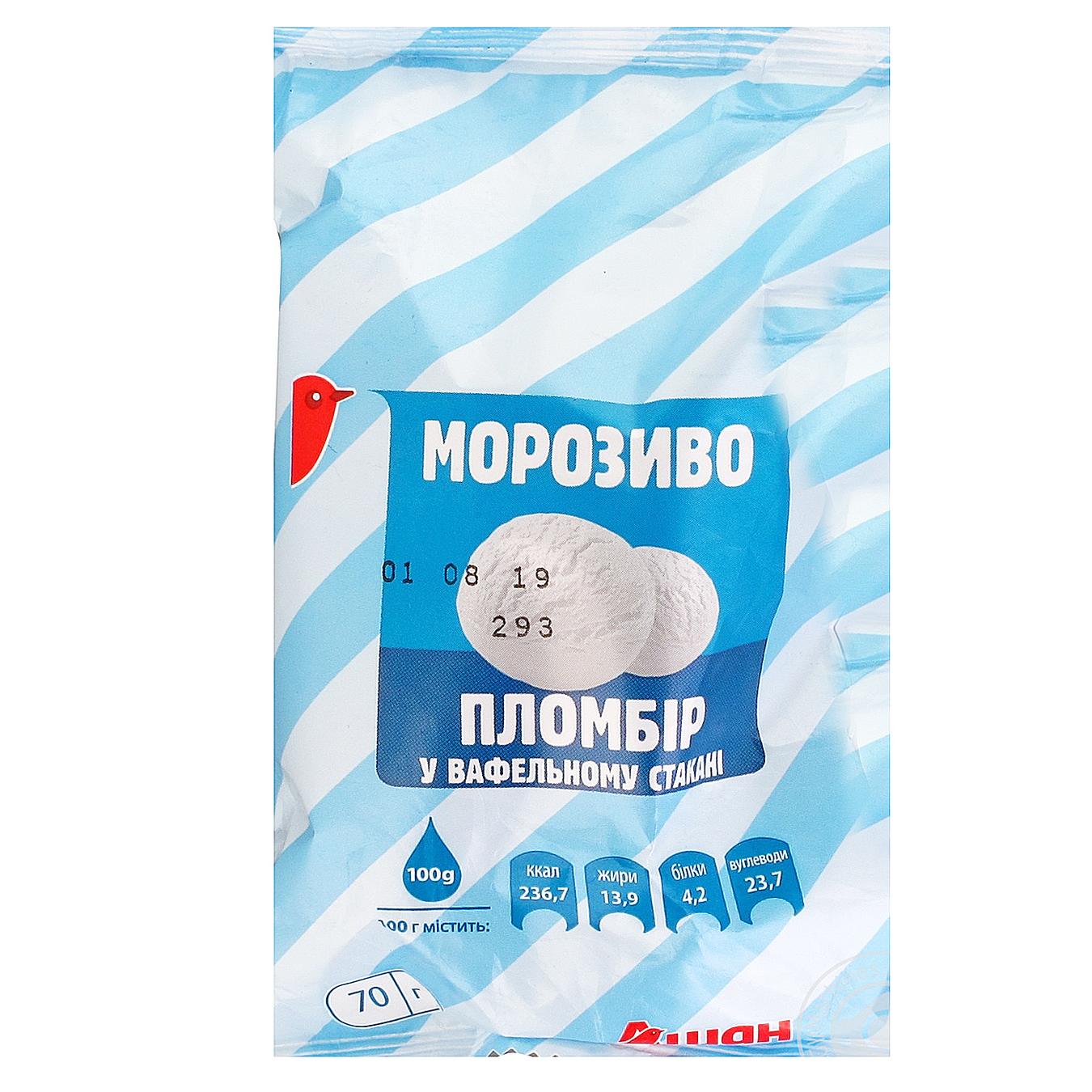 

Мороженое Auchan пломбир 70г