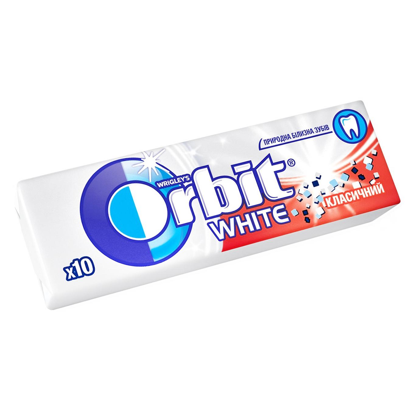 

Жевательная резинка Orbit White классический с мятным вкусом 14г
