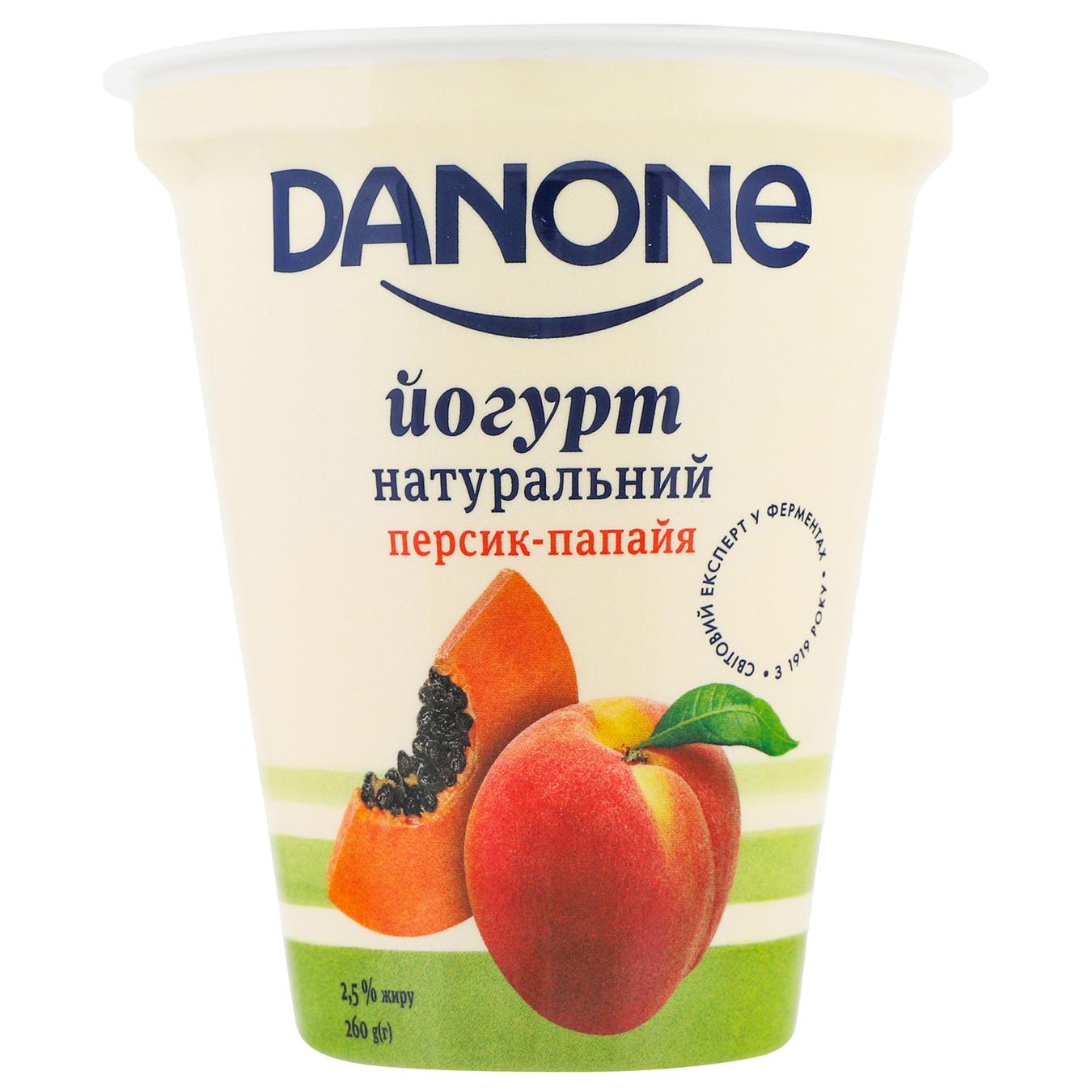 

Йогурт Danone персик-папайя 2,5% 260г