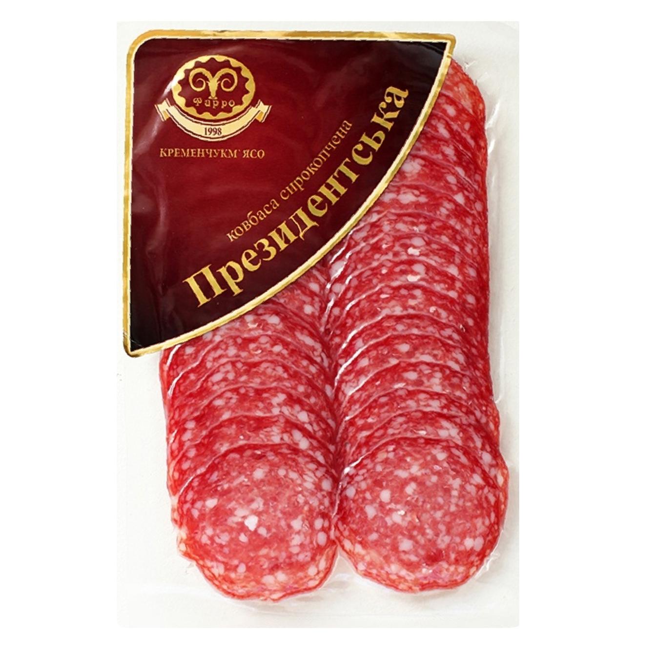 

Колбаса Фарро Президентская сырокопченая в/с 80г