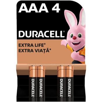 Батарейки Duracell ААА 4шт - купити, ціни на МегаМаркет - фото 1