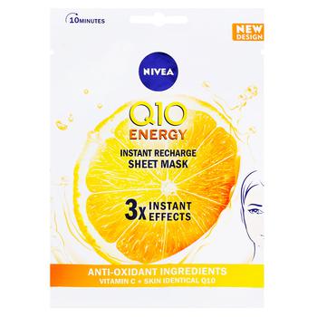 Маска для лица Nivea Q10 Energy тканевая 1шт - купить, цены на Таврия В - фото 1