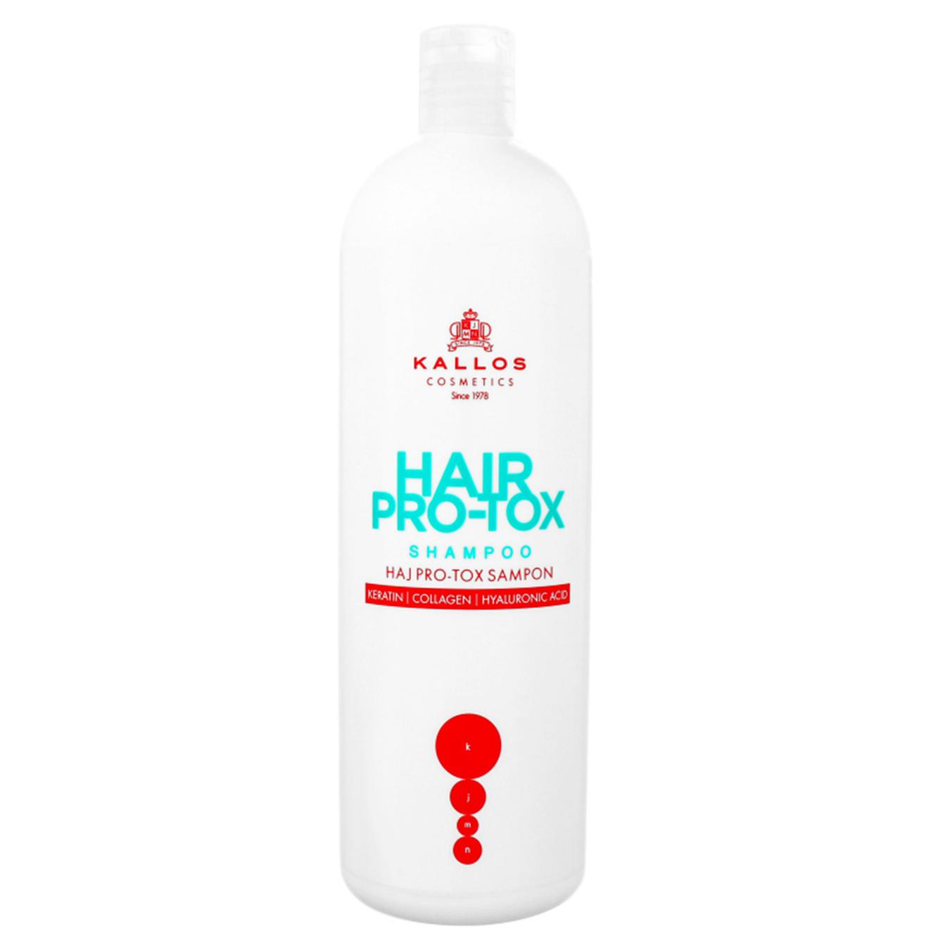 

Шампунь Kallos Hair Pro-Tox с кератином, коллагеном и гиалуроновой кислотой 1л