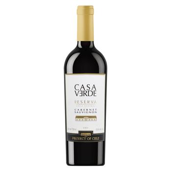 Вино Casa Verde Reserva Cabernet-Sauvignon красное сухое 13.5% 0,75л