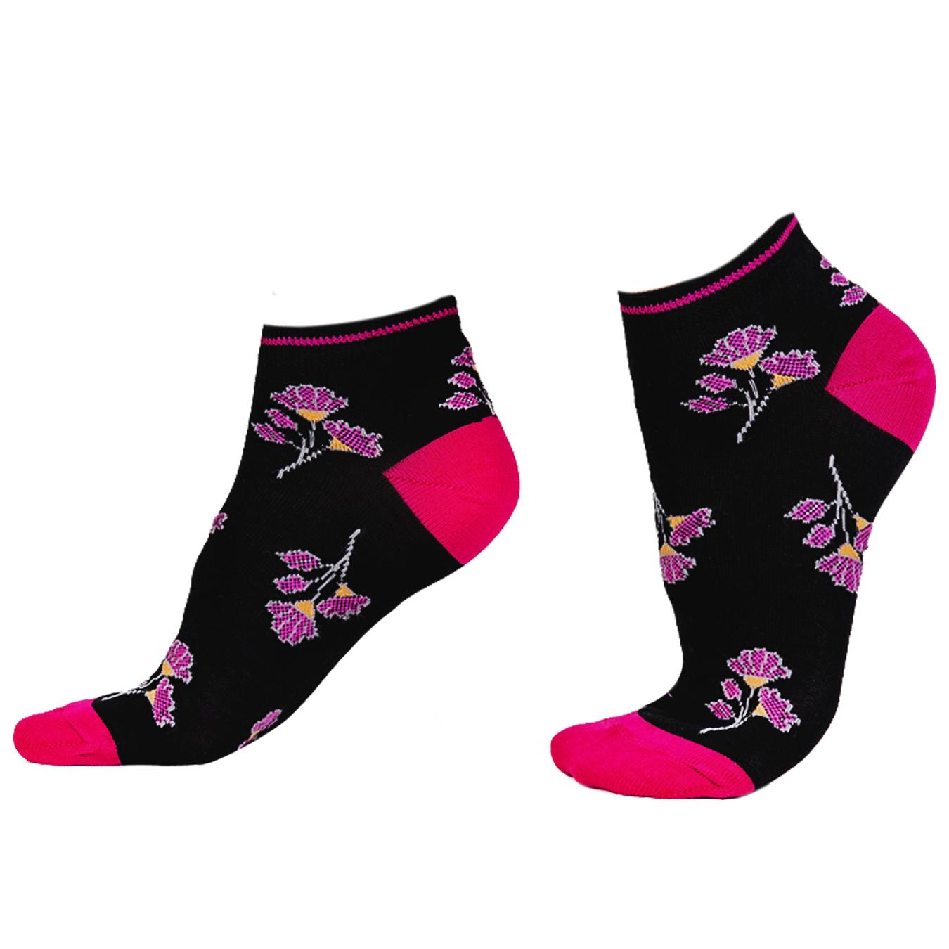 

Носки женские Mura C3762 Petunia Sneakers nero/fuxia