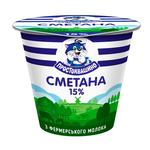 Сметана Простоквашино 15% 190г