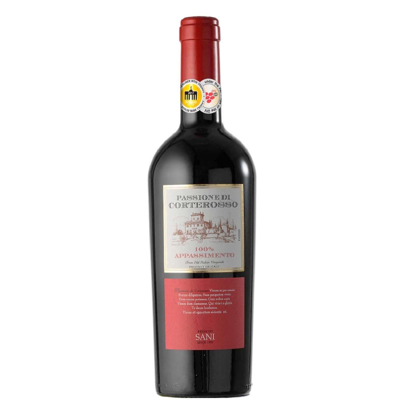 

Вино Carlos Sani Passione di Corterosso 100% Appassimento Salento IGT красное сухое 14% 0,75л