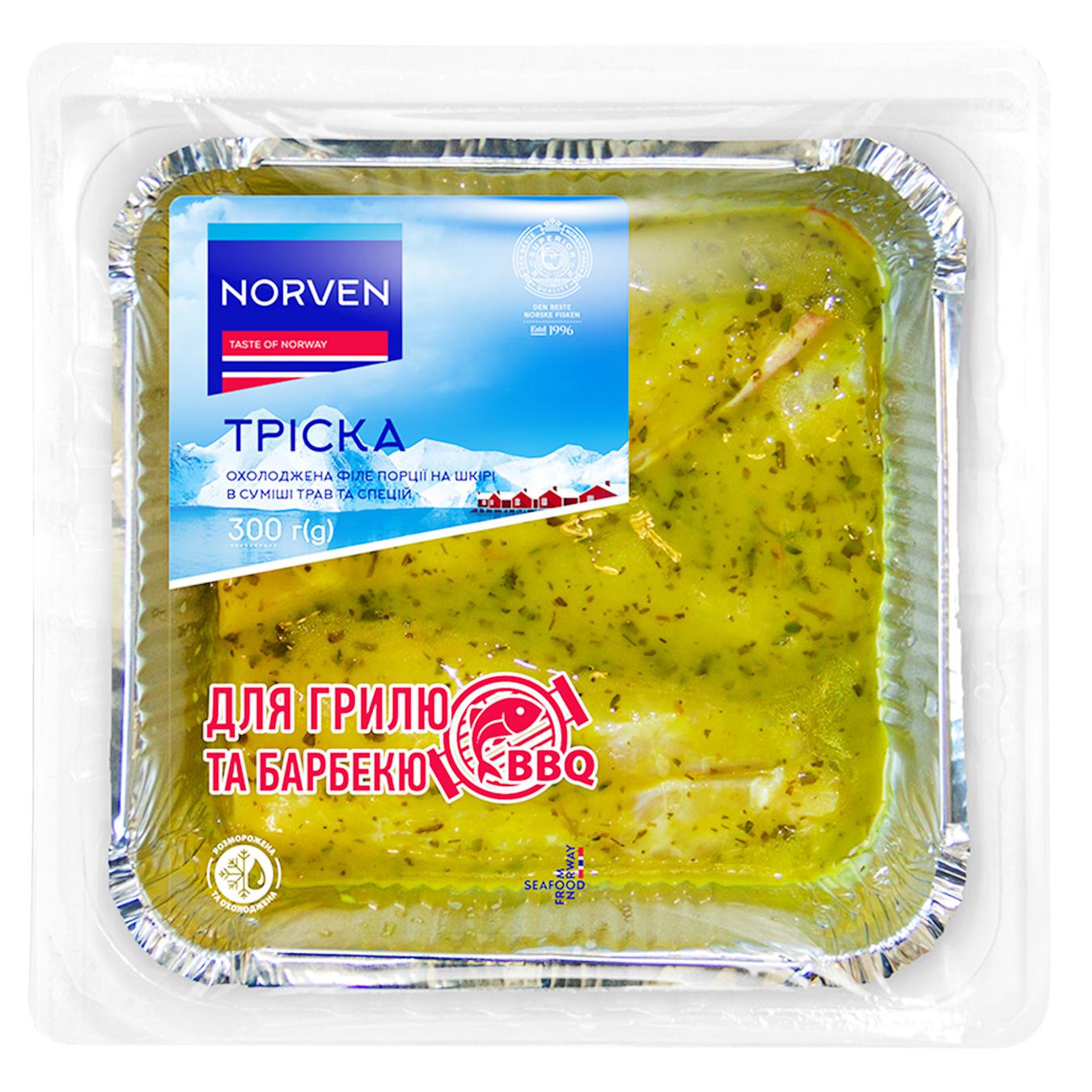 

Филе Трески Norven в смеси трав и специй в фольге 300г