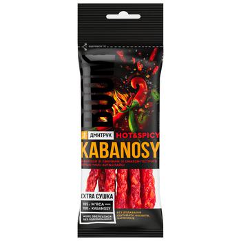 Dmytruk Kabanosy Pork Sausages with Hot Chili Pepper Flavor 40g - buy, prices for Auchan - photo 1