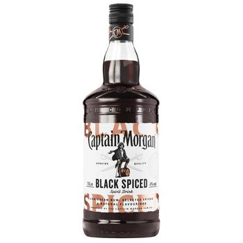 Ромовий напій Captain Morgan Black Spiced 40% 1л - купити, ціни на МегаМаркет - фото 1