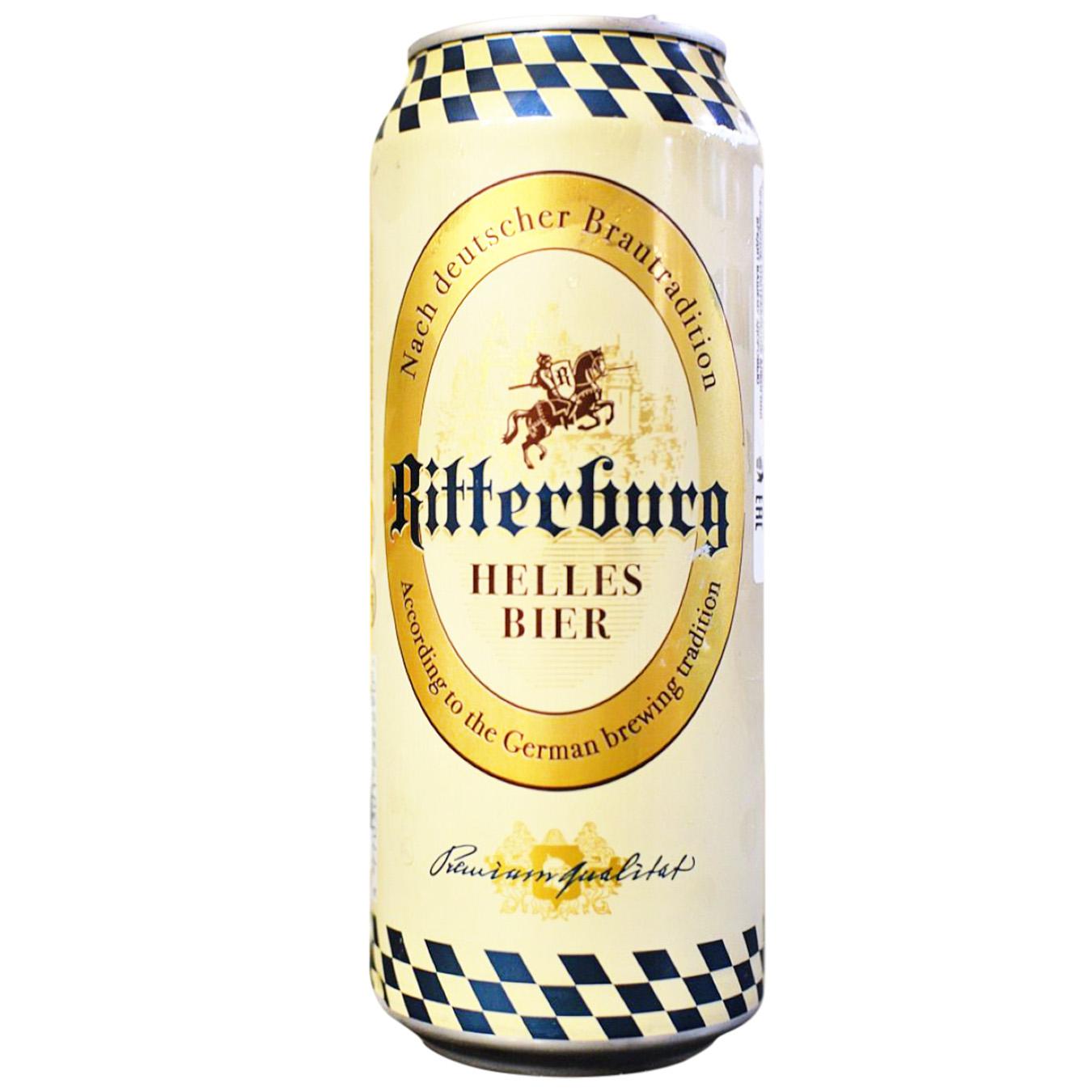 

Пиво Ritterburg Helles Bier світле 5% 0,5л