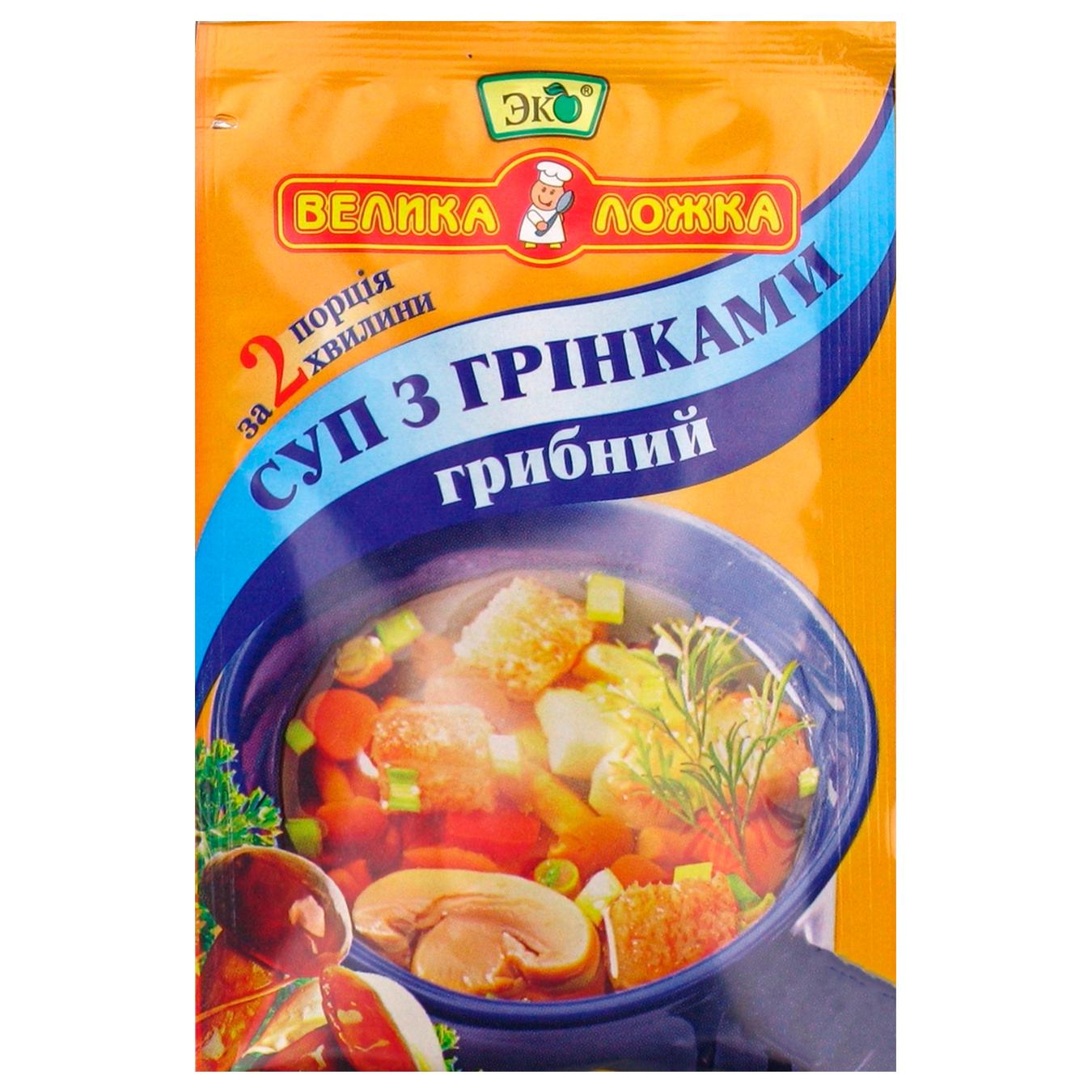 

Суп Эко грибной с гренками 20г