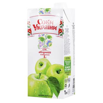 Soky Ukrainy Apple Juice 1l - buy, prices for - photo 1