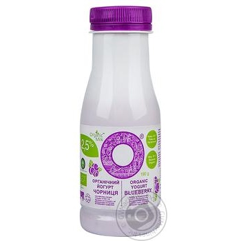 Йогурт Organic Milk Чорниця органічний 2,5% 190г купити, ціни на МегаМаркет - фото 1