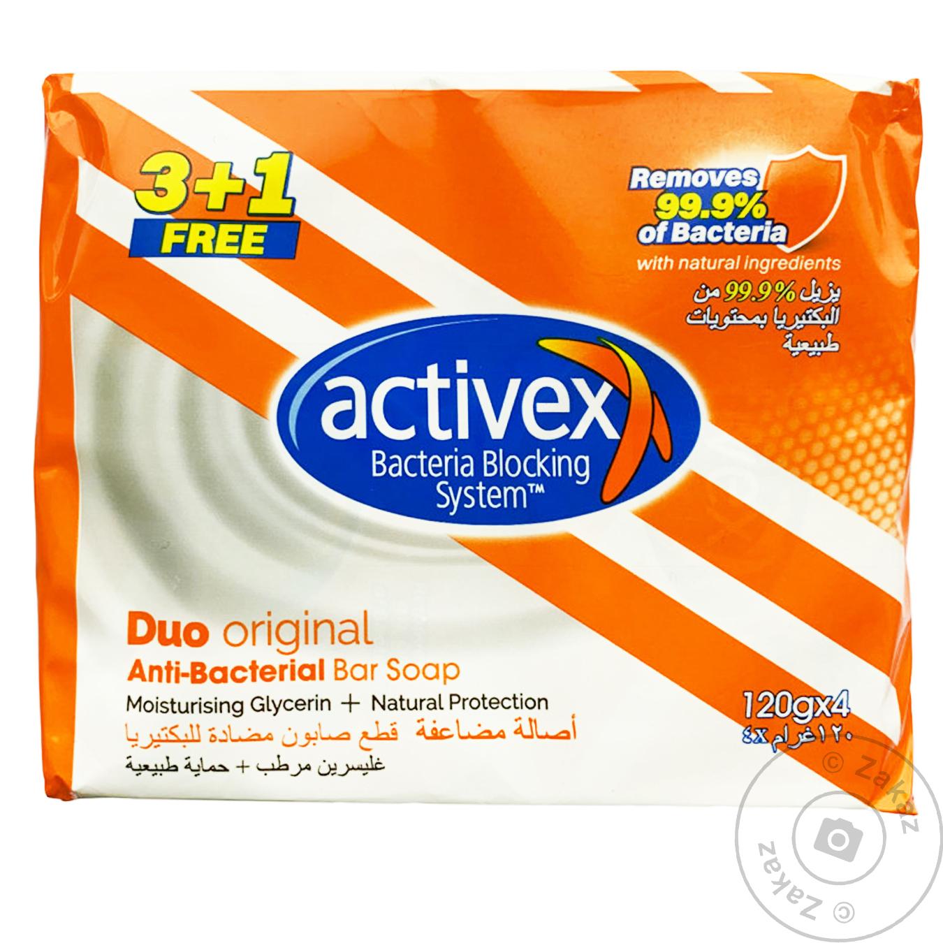 

Мыло туалетное Activex Duo Original антибактериальное 4*120г