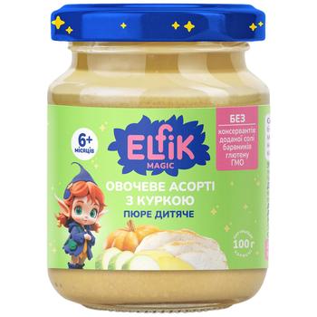 Elfik Magic Vegetable Platter with Chicken Puree 100g - buy, prices for COSMOS - photo 1