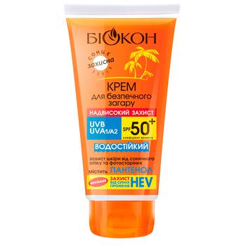 Крем Биокон Сверхвысокая защита SPF-50+ для безопасного загара 160мл