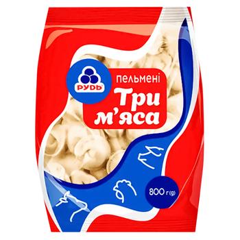 Пельмені Три м'яса Рудь 800г - купить, цены на NOVUS - фото 1